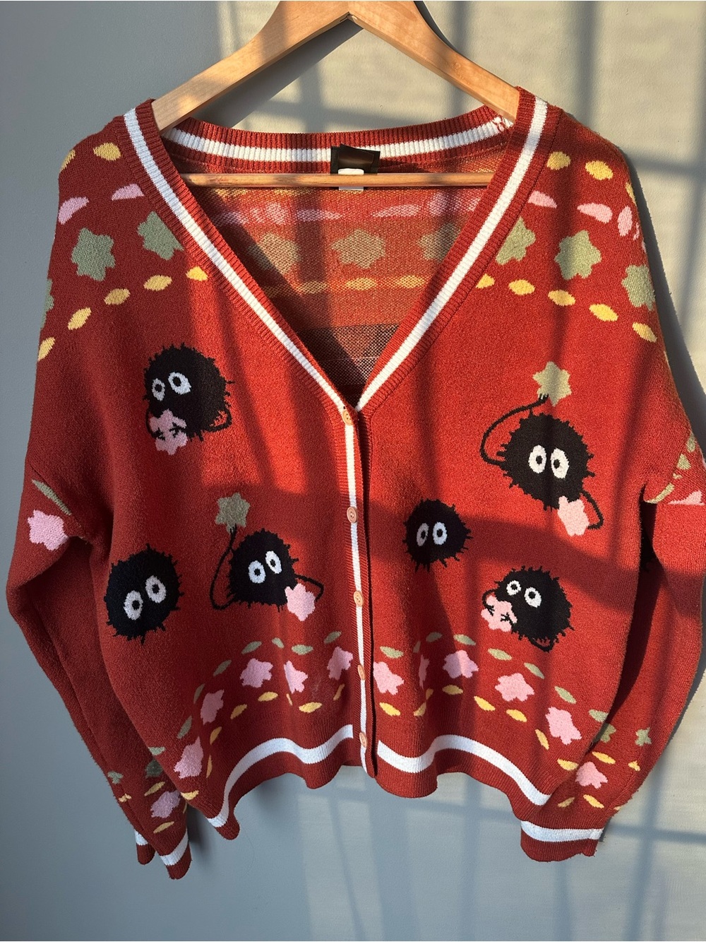 Studio Ghibli Spirited Away Soot Sprites Women's Cardigan Size XL Licensed